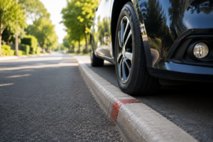 hitting the kerb on your driving test