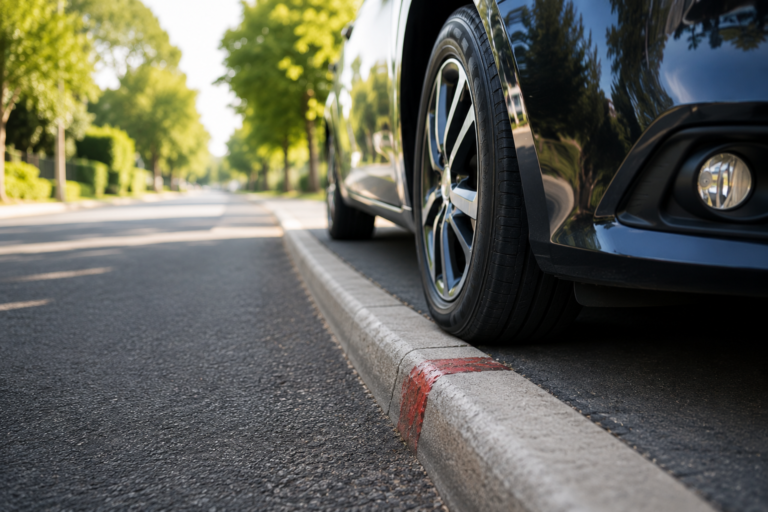 hitting the kerb on your driving test