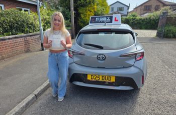 Amy driving test passed